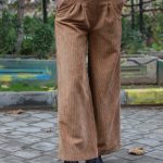 Kahverengi Kadife Pantolon - Geniş Paça