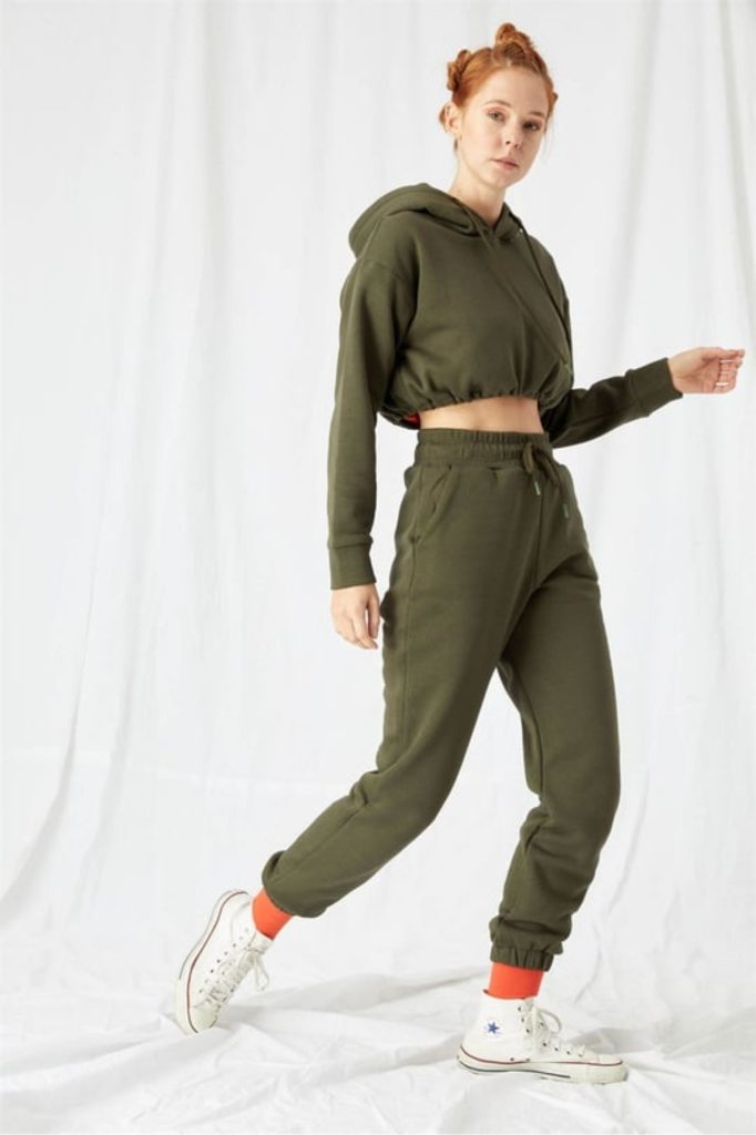 Kadın Jogger Haki Eşofman